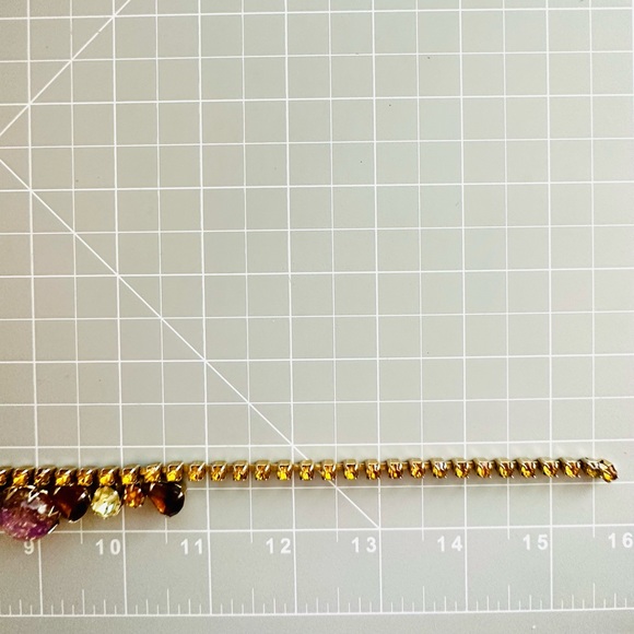 🔥 Vintage GORGEOUS Opal Rhinestone Crystal Necklace - Picture 6 of 17